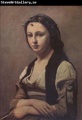 Jean Baptiste Camille  Corot La femme a la perle (mk11)